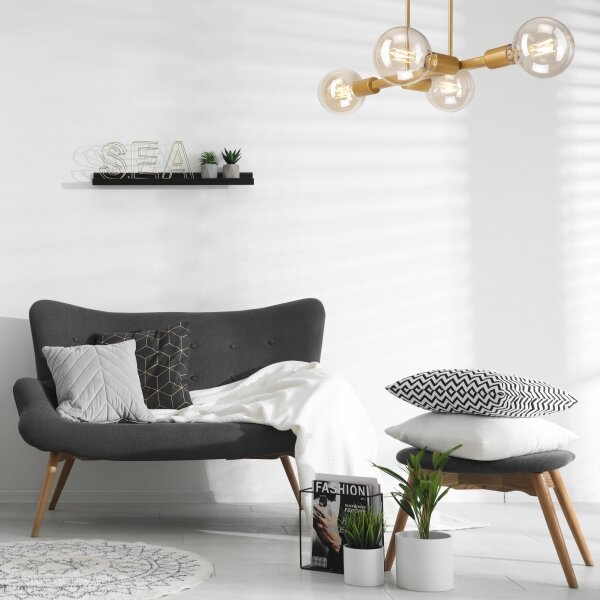 Lustră pe tijă ASTRID 4xE27/60W/230V aurie