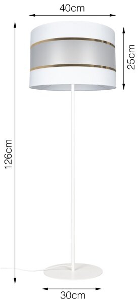 Lampadar CORAL 1xE27/60W/230V alb