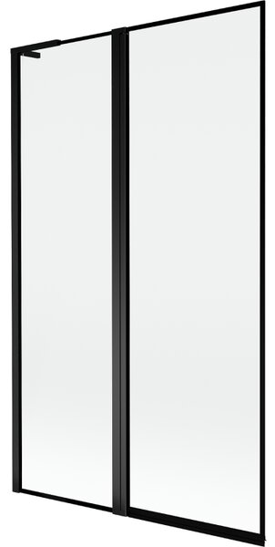 Mexen Mist L, paravan de baie cu 2 aripi, stânga 110 x 150 cm, ramă neagră, negru - 8A9L-110-011-70-70-L