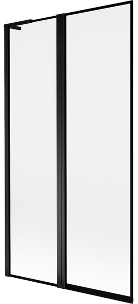 Mexen Mist L, paravan de baie cu 2 aripi, stânga 100 x 150 cm, ramă neagră, negru - 8A9L-100-011-70-70-L