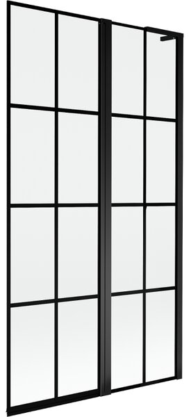 Mexen Mist L, paravan de baie cu 2 aripi, dreapta 100 x 150 cm, grilă neagră, negru - 8A9L-100-011-70-77-P