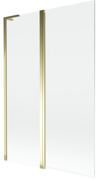 Mexen Mist L, paravan de baie cu 2 aripi 120 x 150 cm, sticlă transparentă, profil auriu strălucitor, 8A9L-120-011-50-00
