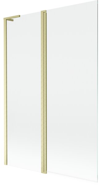 Mexen Mist L, paravan de baie cu 2 aripioare 120 x 150 cm, sticlă transparentă, profil auriu mat, 8A9L-120-011-55-00