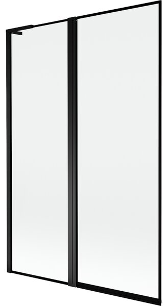 Mexen Mist L, paravan de baie cu 2 aripi, stânga 120 x 150 cm, ramă neagră, negru - 8A9L-120-011-70-70-L