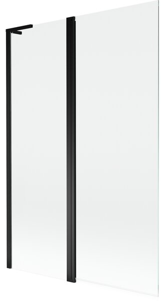 Mexen Mist L, paravan de baie cu 2 aripi 110 x 150 cm, sticlă transparentă, profil negru, 8A9L-120-011-70-00