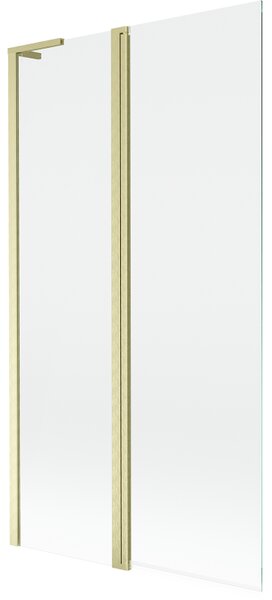 Mexen Mist L, paravan de baie cu 2 aripi 100 x 150 cm, sticlă transparentă, profil auriu mat, 8A9L-100-011-55-00