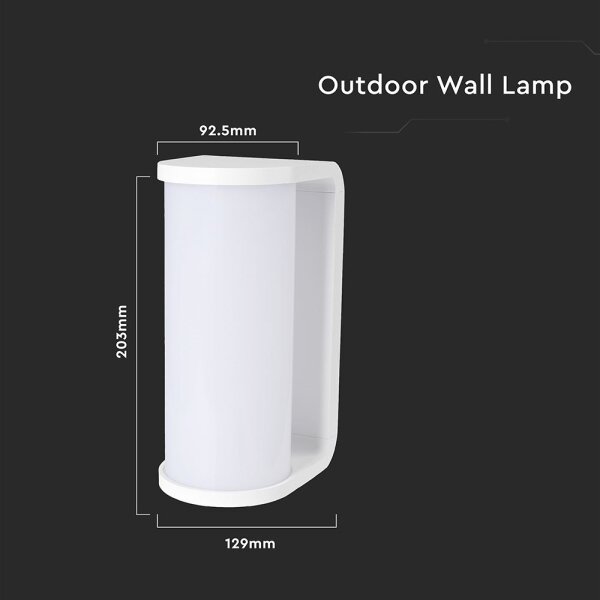 Aplică LED de exterior LED/12W/230V 3000/4200/6500K IP65 alb