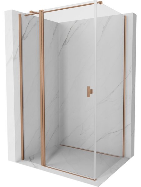Mexen Mist T, cabină de duș cu uși batante, 70 x 85 cm, sticlă transparentă de 8 mm, profil de cupru, 8A4T-085-070-65-00