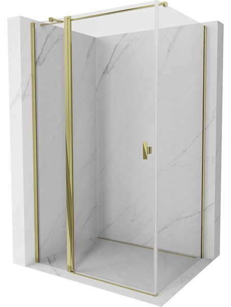 Mexen Mist T, cabină de duș cu uși batante, 70 x 95 cm, sticlă transparentă de 8 mm, profil auriu lucios, 8A4T-070-095-50-00