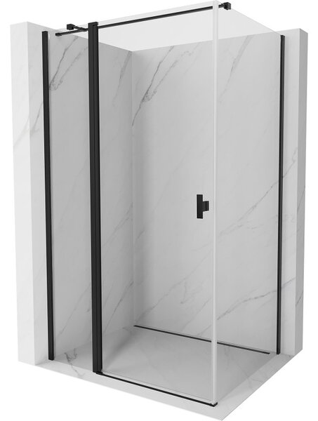 Mexen Mist T, cabină de duș cu uși batante, 70 x 75 cm, sticlă transparentă de 8 mm, profil negru, 8A4T-075-070-70-00