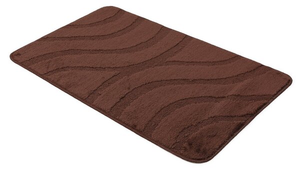 Set 2 Covorase antiderapante de baie, Model Symphony 2599, Maro 60 x 100/50 x 60