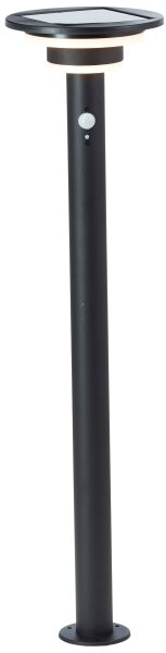 Lampă LED solară cu senzor Brilliant GARVINA LED/3W/3,7V 85 cm IP44 negru