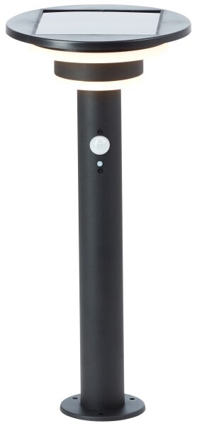 Lampă LED solară cu senzor Brilliant GARVINA LED/3W/3,7V 45 cm IP44 negru