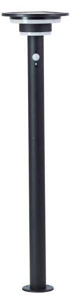 Lampă LED solară cu senzor Brilliant GARVINA LED/3W/3,7V 85 cm IP44 negru