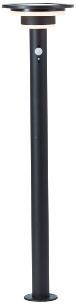 Lampă LED solară cu senzor Brilliant GARVINA LED/3W/3,7V 85 cm IP44 negru