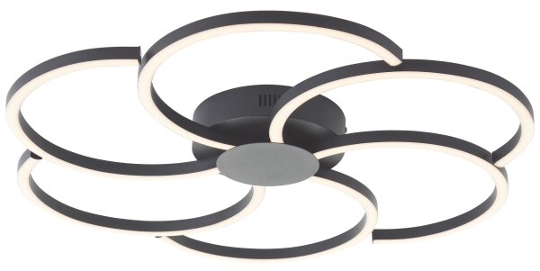Plafonieră LED Brilliant FICO LED/32W/230V d. 65 cm negru