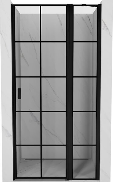 Mexen MIST, ușă de duș cu 1 canat (1d+1s) 70x200 cm, sticlă transparentă de 6 mm cu model de grilă, dreapta, 8A4-070-000-70-77-P
