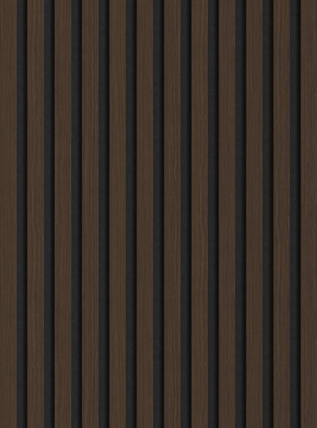 Mexen Lam-F, lamele acustice de perete 275 × 30 cm, suport din fetru 8 mm, furnir tehnic, lemn de trandafir, nuc, S105-275307-3015-021