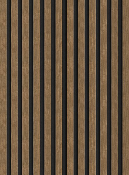 Mexen Lam-F, lamele acustice de perete 275 × 30 cm, suport din fetru 8 mm, furnir tehnic, nuc natural, S105-275307-3015-016