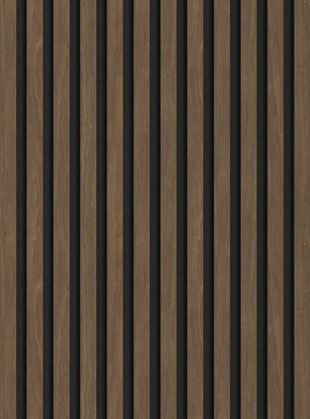 Mexen Lam-F, lamele acustice de perete 275 × 30 cm, suport din fetru 8 mm, furnir tehnic, nuc cacao, S105-275307-3015-018