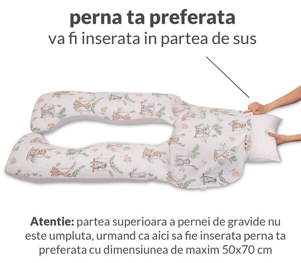 Perna gravide personalizabila Kidizi Inga XXL MyWay On the Swing, husa bumbac detasabila
