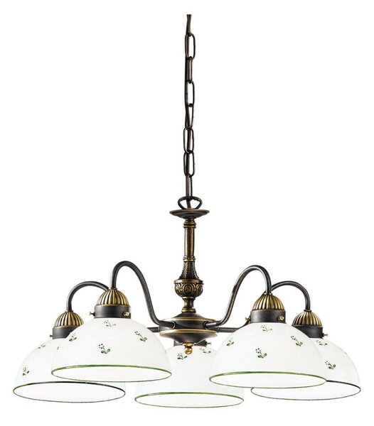 Lustră pe lanț Kolarz 731.85.20 NONNA 5xE27/75W/230V verde