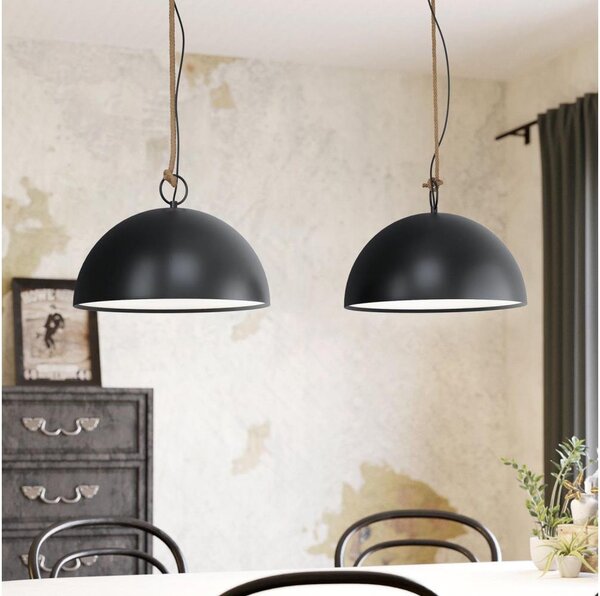 Lustră pe cablu Eglo 78444 HODSOLL 2xE27/40W/230V negru/maro