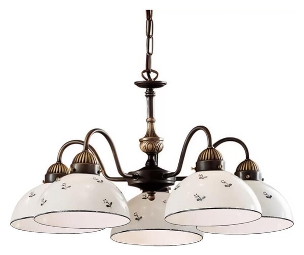 Lustră pe lanț Kolarz 731.85.16 NONNA 5xE27/75W/230V albastru