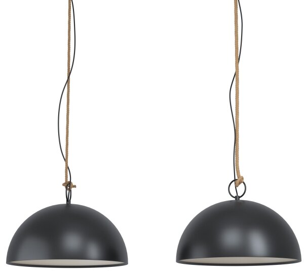 Lustră pe cablu Eglo 78444 HODSOLL 2xE27/40W/230V negru/maro