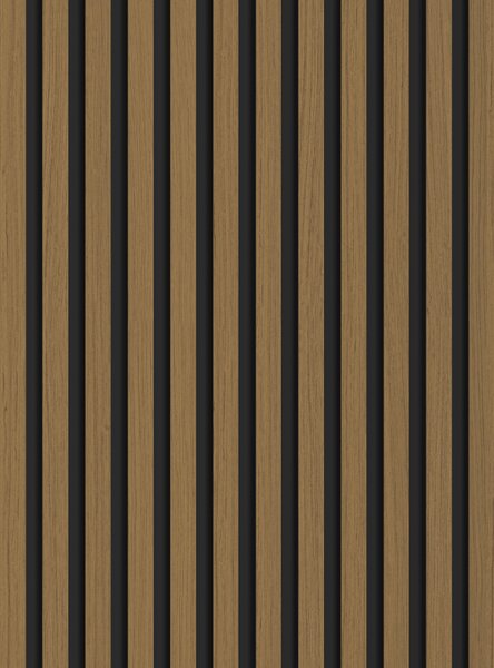 Mexen Lam-B, lamele acustice de perete 275 × 30 cm, placă HDF 4 mm, furnir tehnic, tec auriu, S100-275307-3015-014