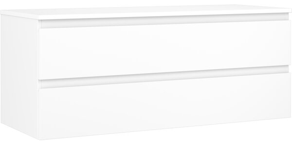Mexen Orio, mobilier de baie 120 cm cu blat, 2 sertare, alb mat, 91A10-12047-2-BFFC01
