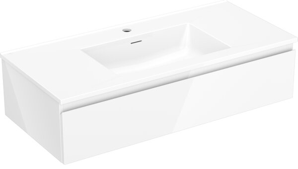 Mexen Orio, mobilier de baie 100 cm cu lavoar Otis, 1 sertar, alb lucios, 91A10-10023-1-BF00-W18M00