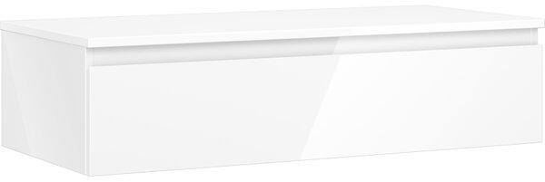 Mexen Orio, mobilier de baie 100 cm cu blat, 1 sertar, alb lucios, 91A10-10023-1-BFC00