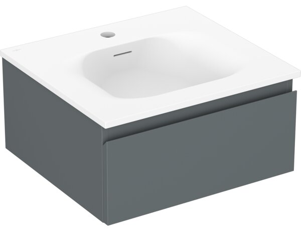 Mexen Orio, mobilier baie 50 cm cu lavoar Vela, 1 sertar, grafit mat/alb mat, 91A10-05023-1-BF66-W23M01