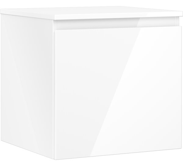 Mexen Orio, mobilier de baie 50 cm cu blat, 1 sertar, alb lucios, 91A10-05047-1-BFC00