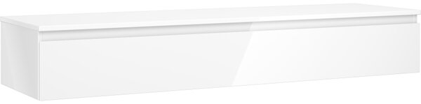 Mexen Orio, mobilier de baie 160 cm cu blat, 1 sertar, alb lucios, 91A10-16023-1-BFC00
