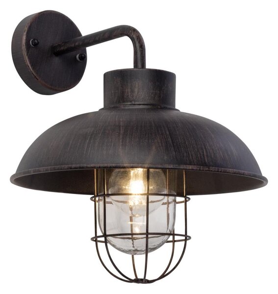 Outdoor wall lamp Brilliant PORTLAND 1xE27/60W/230V negru/patină