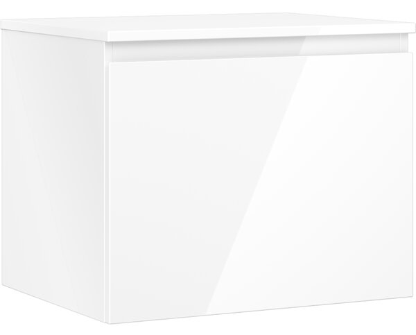 Mexen Orio, mobilier de baie 60 cm cu blat, 1 sertar, alb lucios, 91A10-06047-1-BFC00