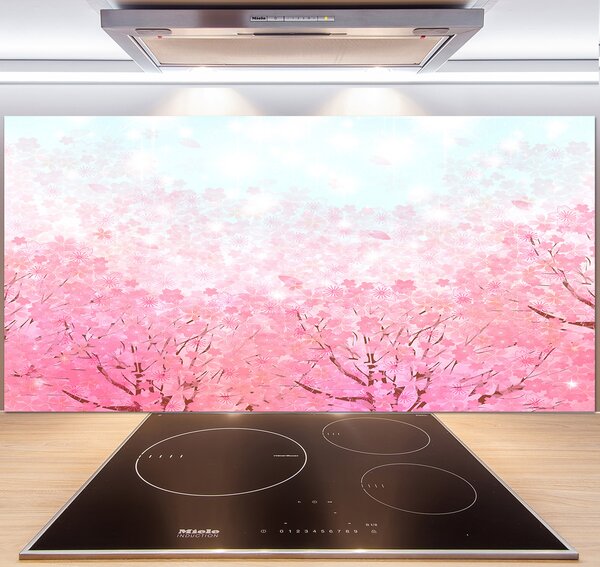 Panou de bucătărie flori de cireș