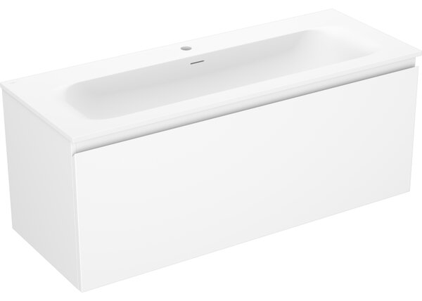 Mexen Orio, mobilier de baie 120 cm cu lavoar Vela, 1 sertar, alb mat, 91A10-12047-1-BF01-W23M01