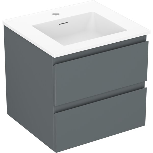 Mexen Orio, mobilier de baie 50 cm cu lavoar Otis, 2 sertare, grafit mat/alb mat, 91A10-05047-2-BFF66-W18M01