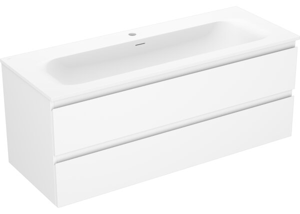 Mexen Orio, mobilier baie 120 cm cu lavoar Vela, 2 sertare, alb mat, 91A10-12047-2-BFF01-W23M01