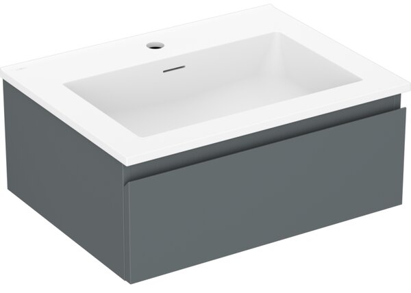 Mexen Orio, mobilier de baie 60 cm cu lavoar Otis, 1 sertar, grafit mat/alb mat, 91A10-06023-1-BF66-W18M01