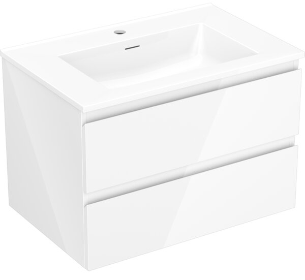 Mexen Orio, mobilier de baie 70 cm cu lavoar Otis, 2 sertare, alb lucios, 91A10-07047-2-BFF00-W18M00