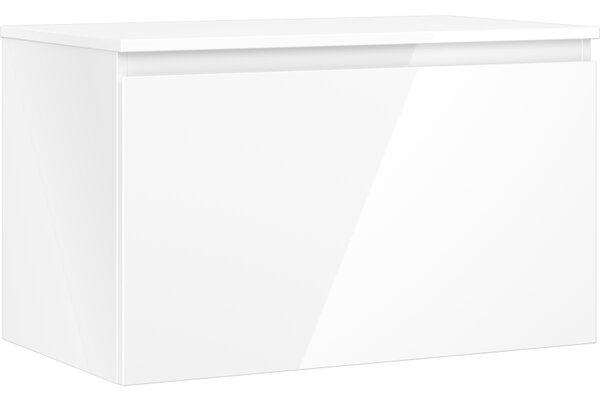 Mexen Orio, mobilier de baie 80 cm cu blat, 1 sertar, alb lucios, 91A10-08047-1-BFC00