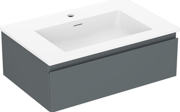 Mexen Orio, mobilier de baie 70 cm cu lavoar Otis, 1 sertar, grafit mat/alb mat, 91A10-07023-1-BF66-W18M01