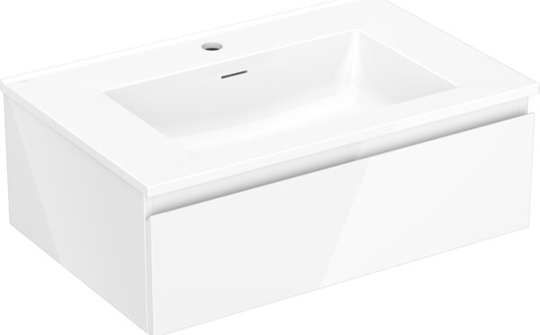 Mexen Orio, mobilier de baie 70 cm cu lavoar Otis, 1 sertar, alb lucios, 91A10-07023-1-BF00-W18M00