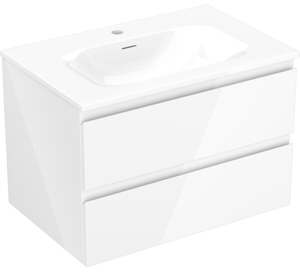 Mexen Orio, mobilier de baie 70 cm cu lavoar Vela, 2 sertare, alb lucios, 91A10-07047-2-BFF00-W23M00