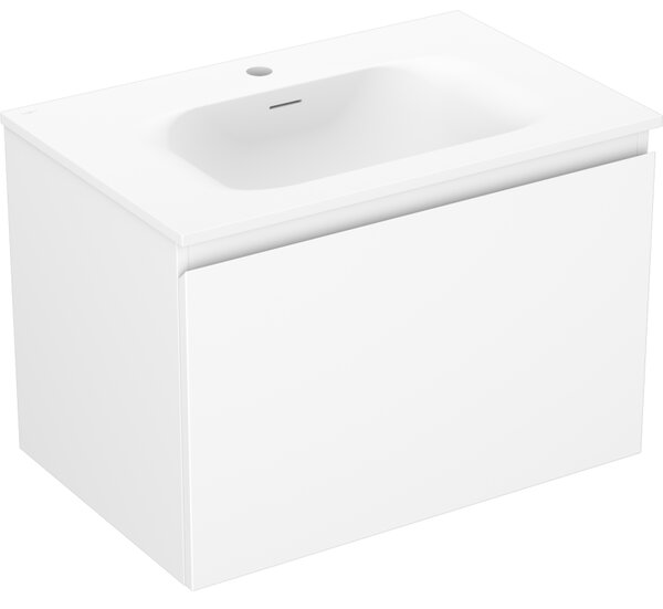 Mexen Orio, mobilier baie 70 cm cu lavoar Vela, 1 sertar, alb mat, 91A10-07047-1-BF01-W23M01