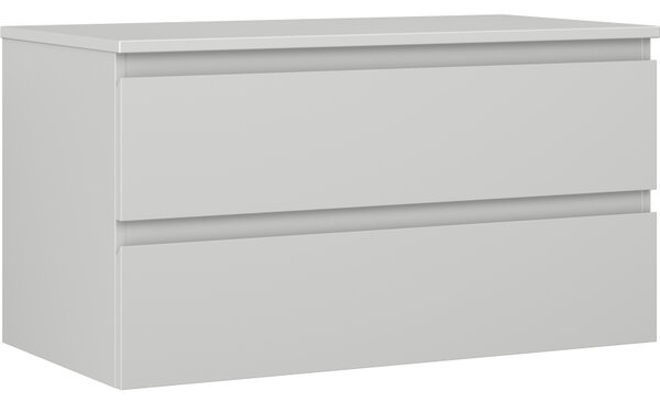 Mexen Orio, mobilier de baie 90 cm cu blat, 2 sertare, gri mat, 91A10-09047-2-BFFC62
